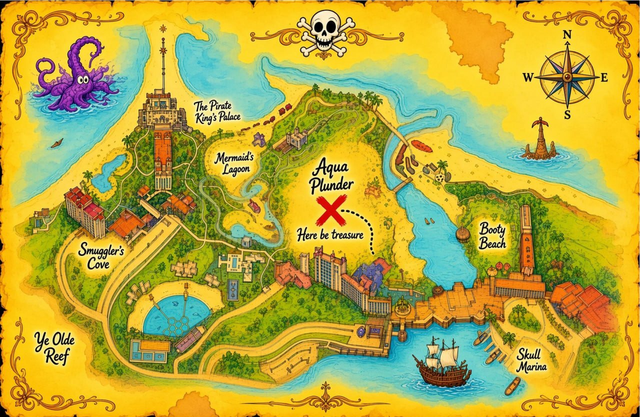 Atlantis treasure hunt map